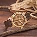 Morrivoe Luxury Wooden Watch Genuine Leather Strap For Men Wristwatches With Bamboo Gift Box (ZEBRA WOOD)