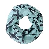 Pop Fashion Patterned Cross Print Infinity Scarf - Women's Summer Scarf
