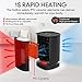 Portable Space Heater, Electric Mini Air Heater, PTC Ceramic Personal Fan Heater with Over-heat and Tip-over Protection for Home and Office