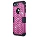 iPhone 7 Plus Case, LONTECT Hybrid Heavy Duty Shockproof Diamond Studded Bling Rhinestone Case with Dual Layer [Hard PC+ Soft Silicone] Impact Protection for Apple iPhone 7 Plus - Purple/Black