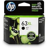HP 63XL Black High Yield Original Ink Cartridge (F6U64AN) for HP DeskJet 1112, 2130, 2132, 3630, 3631, 3632, 3633, 3634, 3636, 3637, HP ENVY 4511, 4512, 4516, 4520, 4521, 4522, 4524, HP OfficeJet 3830, 3831, 3832, 3833, 4650, 4652, 4654, 4655