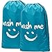 HOMEST 2 Pack XL Wash Me Travel Laundry Bag, Dirty Clothes Organizer, Large Enough to Hold 4 Loads of Laundry, Easy Fit a Laundry Hamper or Basket