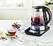 Gourmia GDK380 Multi Function Digital Tea Kettle, Programmable Touch Screen Time & Temperature with Real Time Digital Water Boil Monitor, Glass, With Tea Infuser 2 Quarts
