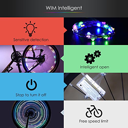 Bodyguard Bike Wheel Lights, Automatic and Manual lighting, Waterproof Bicycle Wheel Light String, Ultra Bright LED (1Pack) with BATTERIES INCLUDED! (pink)