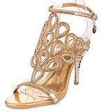 Littleboutique High Quality Crystal Sandals Rosette Cutout Sandal Party Dress Sandal Heel