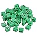 KANGWEI 50 Pieces 2 Pin 5 mm Pinch PCB Mount Screw Terminal Block Connector 300V 10A (Green)