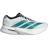 Adidas, Womens, Adizero Boston 13 Running Shoes, White/Pure Teal/Grey, 9, B - Medium