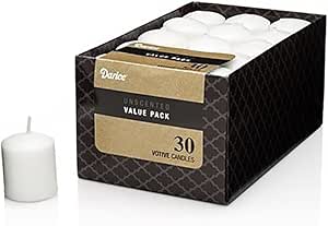 Dynamic Collections Unscented 12 Hour Votive Candles, 1.4" x 1.8" (30/Pkg) - White