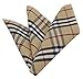 Mens Cotton Madras Bowtie Set Various Colors (Beige)