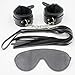 Soft Comfortable Fur Leather Handcuffs, Faux Soft Suede Leather Whips, Velvet Cloth Blindfold Eye Mask For Couples Role Play Sex Play Kit