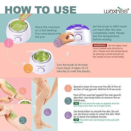 Wax Warmer Waxing Kit Hair Removal With Hard Wax Beans Body Hair