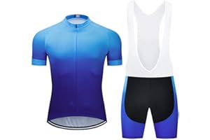 SUDUSUDO Men's Cycling Jersey Set Short Sleeve Breathable Cycling Clothing Road Bike Shirts Shorts with 20D Padded Quick-Dry