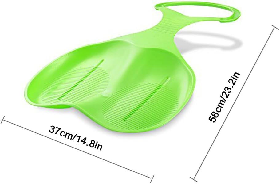TuffGear Snow Sled Kids Sledge Tobbogan Winter Outdoor Sport Skiing Board for Toddlers (Green)