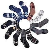 Top 12 Pack Blue Black Gray Sherpa Socks Men