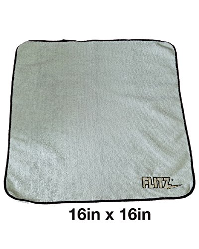 Flitz MC200 Thick 'n Thirsty 16" x 16" Silver Microfiber Polishing Cloth