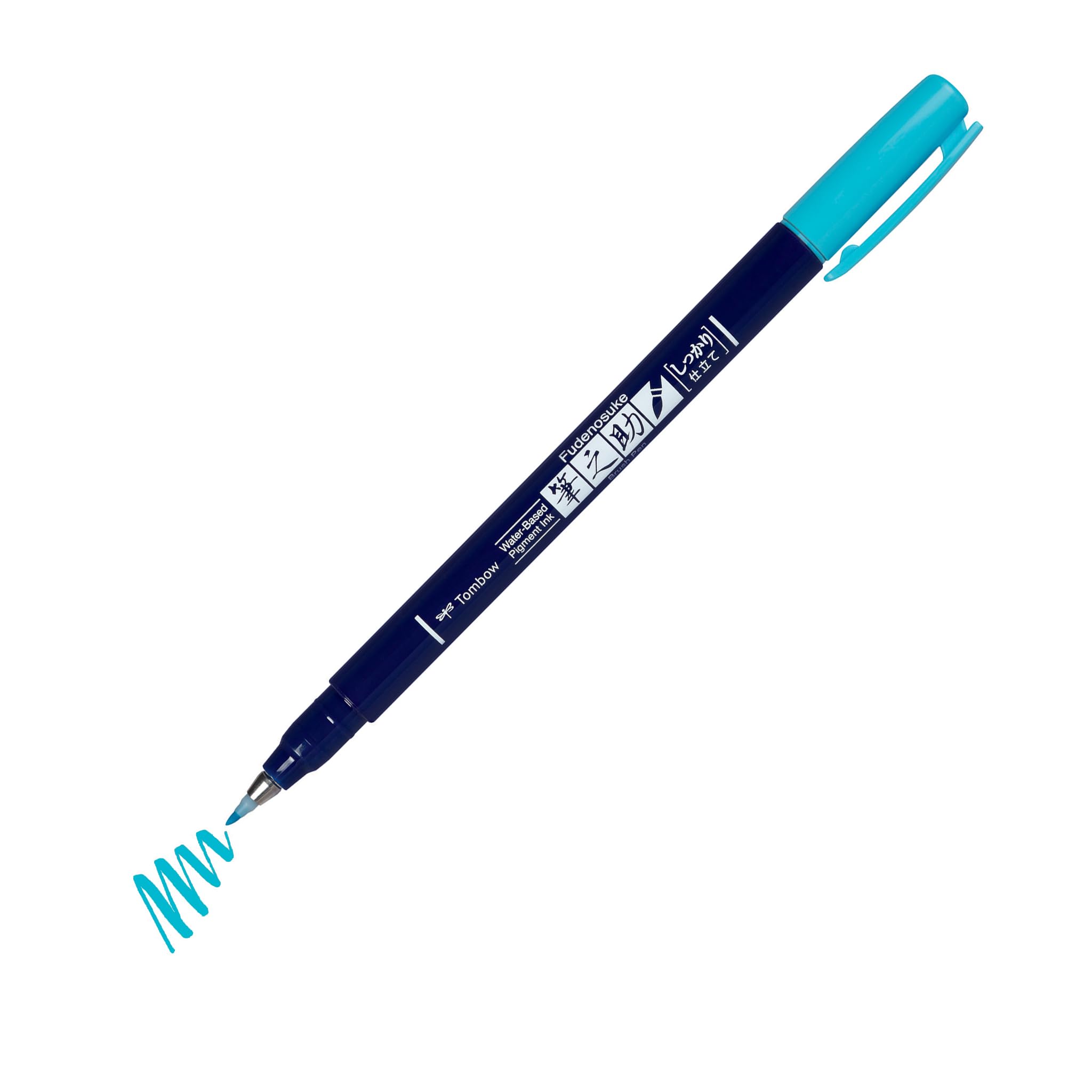 Tombow Fudenosuke Color Neon Blue