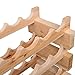 HOMCOM Stackable Wine Rack, Modular Storage Shelves, 72-Bottle Holder, Freestanding Display Rack for Kitchen, Pantry, Cellar, Natural