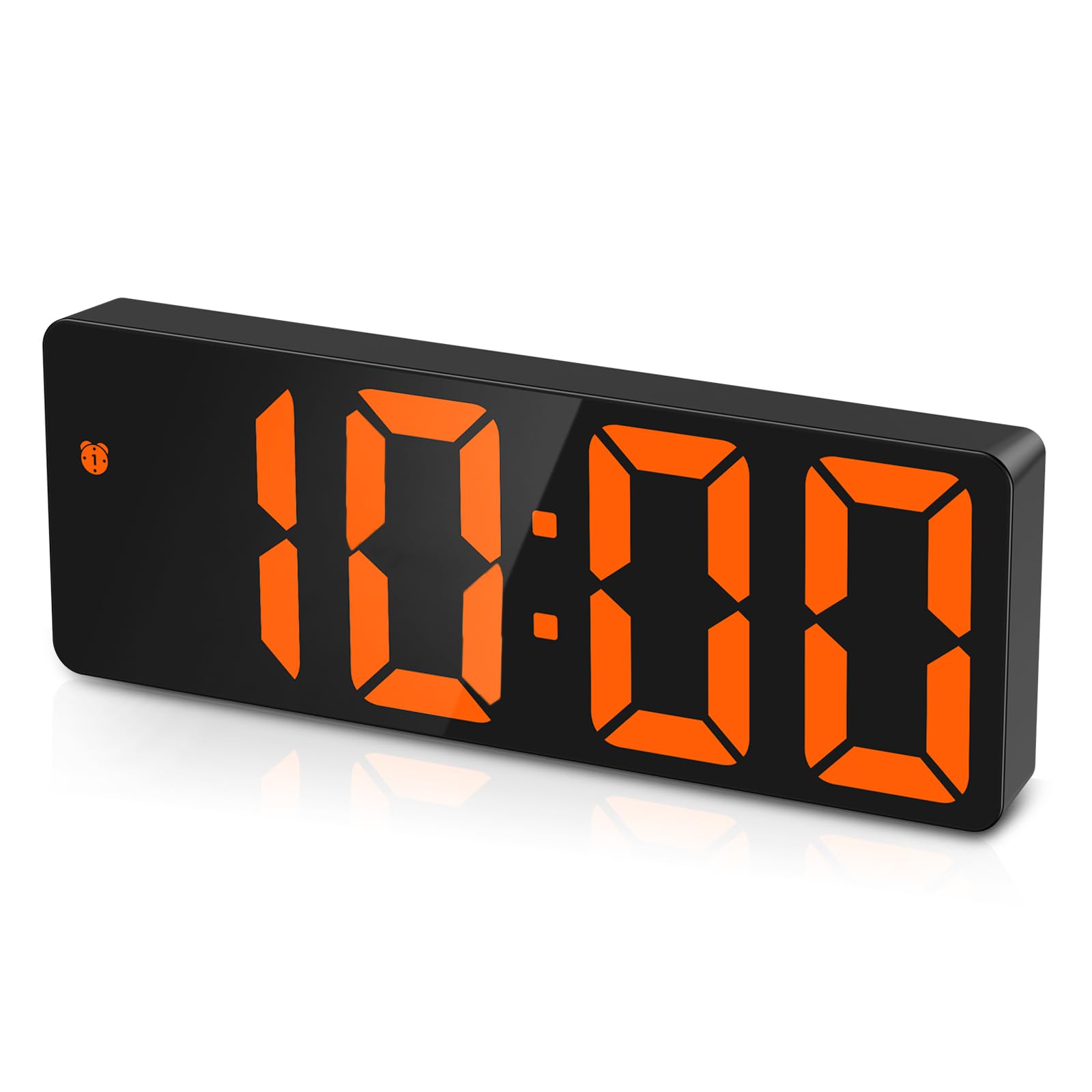 Ankilo Upgraded Digital Alarm Clock, LED Clock for Bedroom, Electronic Desktop Clock with Temperature Display, Adjustable Brightness, Voice Control, 12/24H for Home, Office, Kids, Elder