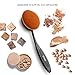 Spaire Makeup Brushes 10 Pieces Oval Makeup Brush Set with Soft Fiber Hairy Toothbrush Shaped Design for Both Wet and Dry Powder
