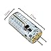 LJY 2pcs Pack G4 3014 SMD 48-LED 3W LED Crystal Bulbs 360 Degrees Energy Saving Capsule Spotlight Lamps AC/DC 12V (Green)