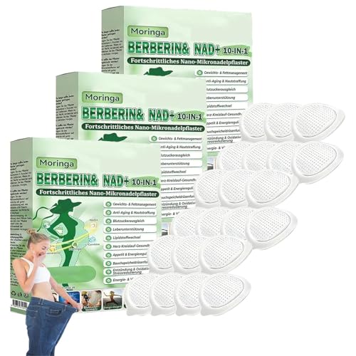 Slimming Plasters, Pack of 21 Moringa 10-in-1 Plasters for Body Care, Discreet Body Care Patch for Belly & Waist, Easy to Use, Value Pack