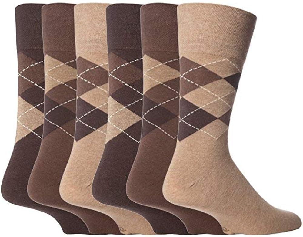 Gentle Grip Men's 6 Pairs Gentle Grip No Elastic