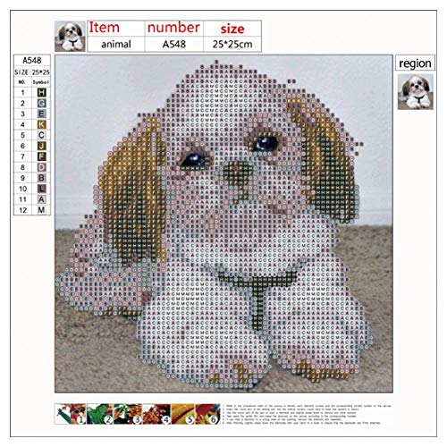 5D Diamond Painting Mosaic Making 5D DIY Diamond Painting Dog Cross Stitch Embroidery Wall Art Needlework Kit