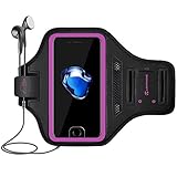 iPhone 7/7S Plus Armband - LOVPHONE Sport Running Exercise Gym Sportband Case for Apple iPhone 7 Plus/7S Plus/ iPhone 6 Plus/6s Plus, with Key Holder & Card Slot, Water Resistant (Rosy) (Wireless Phone Accessory)