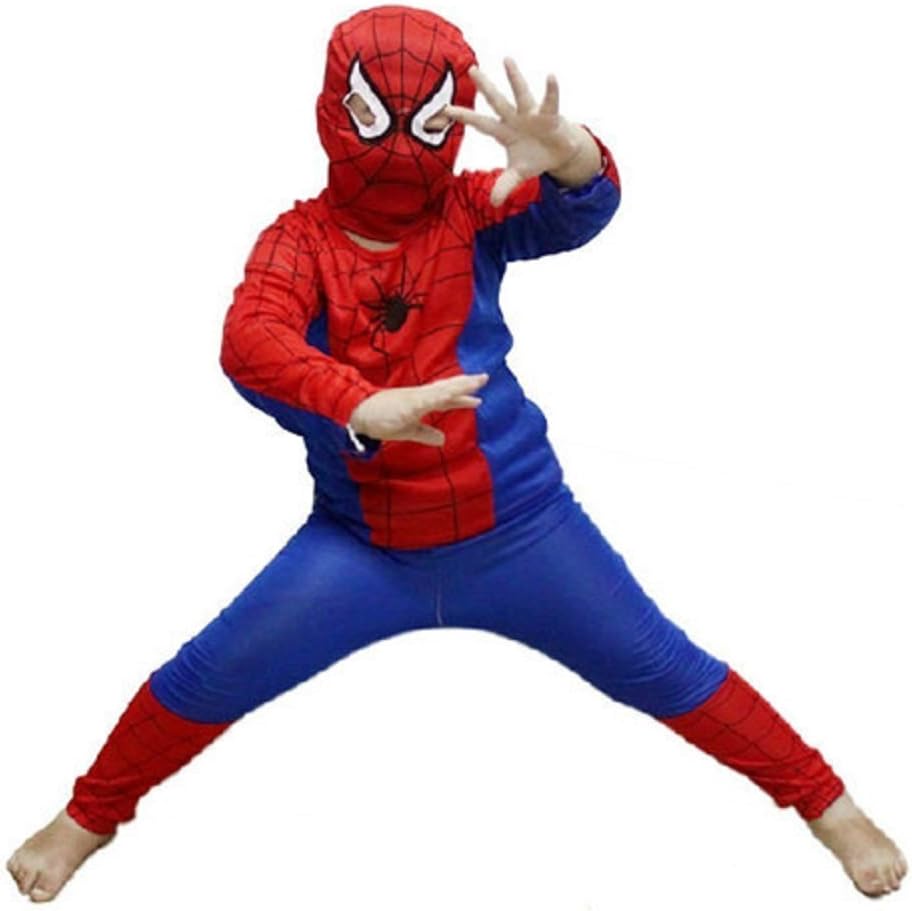 Carnevale Spiderman Travestimento Super Eroe Bambino Halloween 7 8 Anni Inception Pro Infinite Taglia L Costume Rosso Uomo Ragno Bambini Abbigliamento
