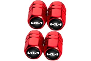 CAYBE Metal Auto Car Tire Valve Stem Caps Compatible with KIA NIRO Rio Sportage Sorento Soul Stinger Seltos Cadenza K900 Forte All Models Wheel Cap，Air Valve Caps Styling Decoration Accessories 4pcs