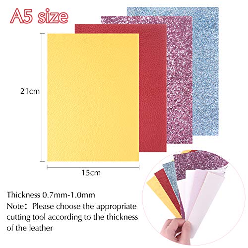 MIAHART Leather Earring Making Kit 32 pcs Faux Leather Sheets with Earring Hooks, Jump Rings, Templates, Tassels and Tools for Earring Making Supplies(6 x 8.3 inch) - Thumbnail 4