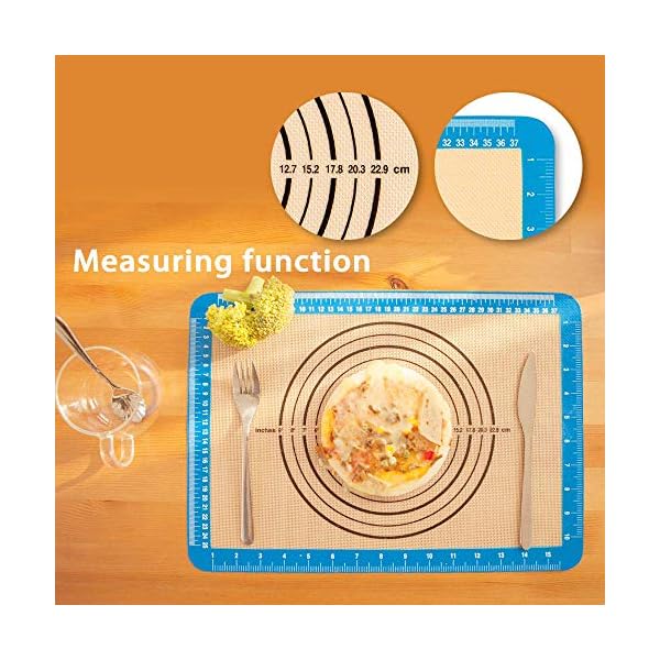 UOON Silicone Baking Mat Sheet Set of 3 - Non Stick Mat Sheets Tray Liner - Reusable BPA Free Professional Silicone Cooking Mats Perfect Bakeware for Baking Cookies, Pastry, Macarons and Pizza 3 Pack