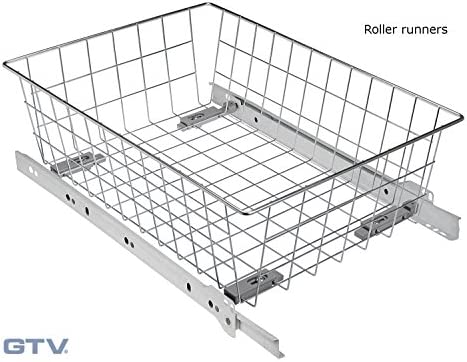 Pull Out Wire Basket Drawer With Roller Runners Wardrobe Storage