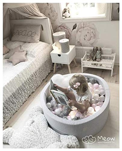 image for MeowBaby 35x11.5in/200 Balls Included ∅ 2.75in Foam Ball Pit for Bab