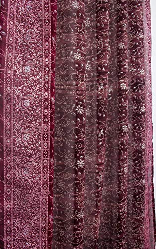PLUM PURPLE CURTAIN Window Treatment Draperies Boho Curtains over 20 colors Sari panel 108 96 84 inch for bedroom living room dining room kids yoga studio canopy tent W GIFT bag PLUM Raspberry accents
