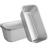 AKOLAFE 4 Pack Aluminum Loaf Pans 8x4 Inch Banana Bread Pan for Homemade Bread Loaf Pan for Baking Bread Tins for Baking Loaf Pans for Oven Sourdough Bread Baking Pan Metal Sandwich Loaf Bread Pans