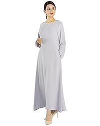 Zofocy Solid Color Women Abaya Modest Muslim Prayer