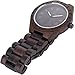 GOGOMY Wooden Watches Mens Wrist Watches Retro Art Analog Quartz Dress Watches Dark Brown