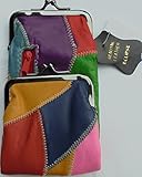 Multi Color Patched Lamb Skin Cigarette Case with Zipper Pocket and Lighter Case Fit 100 and 120's