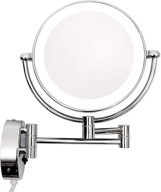 XNDCYX Schminkspiegel Wandmontage Mit LED Licht Beleuchtung, 3X