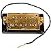 Seismic Audio Pair of Gold Classic PAF Style Closed Humbucker Pickups Bridge and One Neck (SAGA50)