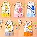 Pack of 2 Sets Hikfly Baby Boys' Girls' Cotton Sleeveless Vest Tops and Shorts Set (12-18 Months, Boys, A)