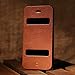 Labato Leather Stand Case Cover for Apple iPhone 5&5S - Newest Magnetic Design Genuine Leather Cases/Covers for Apple iPhone 5&5s Fold Stand & Windown Open Case+100% Handmade folio case flip cover case for Apple iPhone 5S Brown Color Lbt-I5S-11L21
