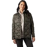 32 Degrees Women's Lightweight Recycled Poly-Fill Shirt Jacket | Quilted | Semi-Fitted | Snap Pockets