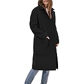 IDEALSANXUN Womens Fall Winter Wool Coats Double Breasted Trench Coats Peacoat