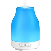 Dukya Essential Oil Diffuser, 110ml Colorful Aromatherapy Diffuser with 8 Colors Lights, Adjustable Mist Mode, Waterless Auto