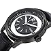 Stuhrling Original Men's 946.03 Winchester Quartz Transparent-Dial Black Genuine Leather Strap Watch