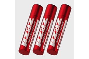 Pzaz Breath Spray for Bad Breath with Caffeine, Vitamin B12, Electrolytes - Sugar-Free, Alcohol Free, Oral Care Mouth Spray - Cinnamint Flavored (3 Pack)