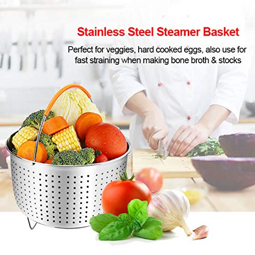 3 Quart Instant Pot Accessories with Electric Pressure Cooker Recipe Cookbook - Steamer Basket, Sealing Ring, Magnetic Cheat Sheet, Egg Bites Mold, Steam Rack, Food Tongs, Silicone Mat, Mitts