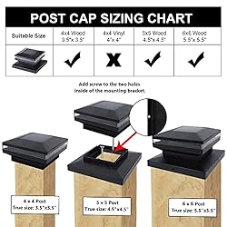 Dynaming 6 Pack Solar Post Lights, Outdoor
